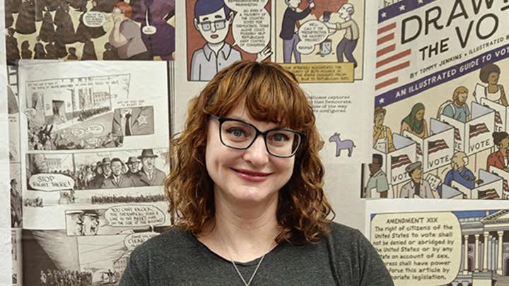 SDSU Comic Arts Librarian Pamela Jackson (Photo courtesy of Dania Mukahhal)