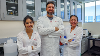 Maryam Fani, Matthew Verbyla and Charisma Tanaka-Herrera in their SDSU lab. (Photo credit: Rachel Crawford)