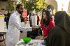 SDSU students from Saudi Arabia shared food and drinks at their table during Peace Village. (Photo: Jonathan Frederick)