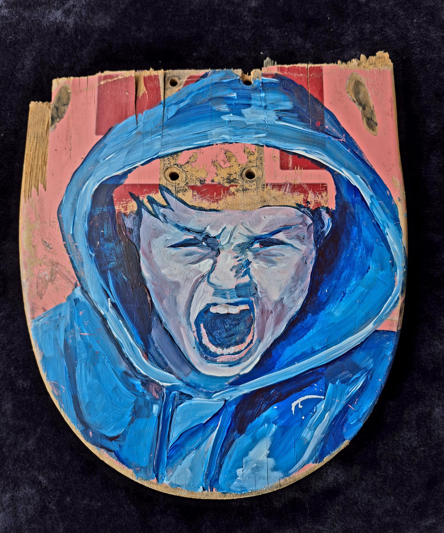 Art piece of a skateboard