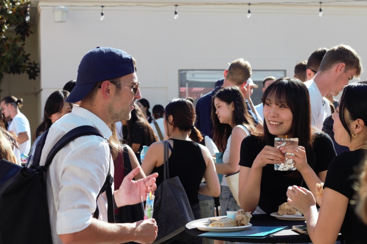 International students gather at San Diego State University for Fall 2024 orientation.