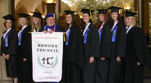 All eight students honored were members of the five university-wide honors societies.