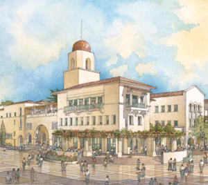A rendering of the new student union, approved by students and slated for completion in fall 2013.