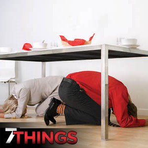 The Drop, Cover and Hold method is the best way to keep yourself safe during an earthquake.