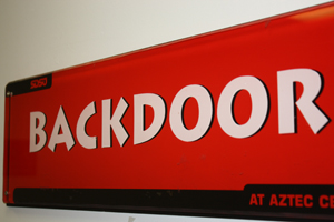 Now used primarily as a meeting space, the Backdoor has hosted many concerts with up-and-coming musicians and bands.