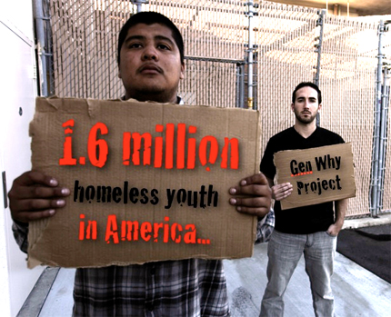 Steel, right, and Saldivar work to raise awareness about America's homeless youth.