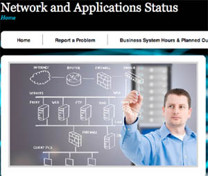 The Network and Applications Status site is a one-stop-shop where staff, faculty and students can go for updates on whats working and whats not.