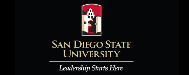SDSU logo with the new tagline, Leadership Starts Here