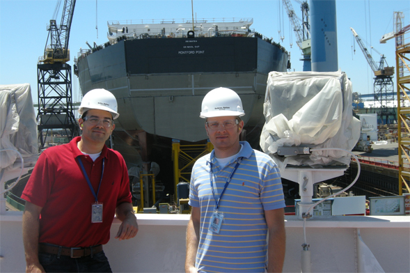 Program participants Matthew Belden(left) and Matthew Kochevar are both electrical engineering majors and Navy veterans.