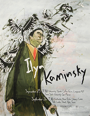 poster illustration of Ilya Kaminsky
