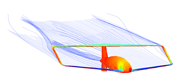 An aerodynamic analysis of a joined-wing configuration airplane.