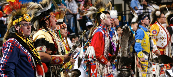 Participants in the 2012 powwow.