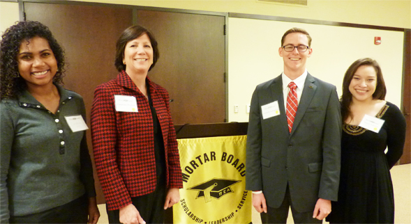 From left: Candace Hill, honoree Christine Probett, Patrick Gallagher and Megan Isaacson at the ceremony.