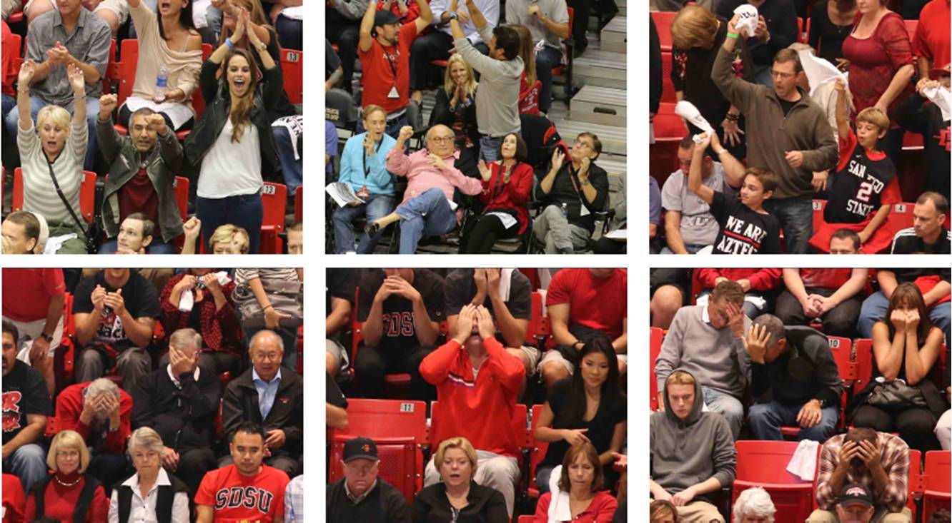 Images of fans at the SDSU v Arizona basketball game taken by FanPics
