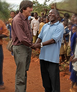 Larlham during his visit to Tanzania. 