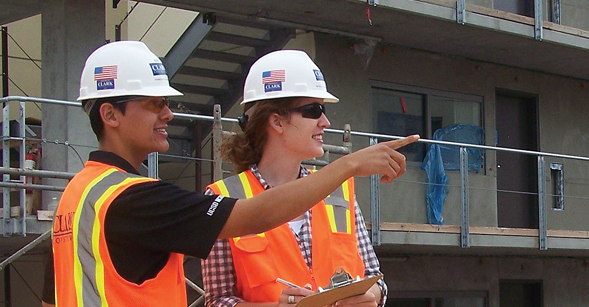 Francisco Ruiz-Tatum and Wendy Bohn gained real-life experience in construction engineering through internships at Clark Construction.