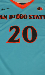 SDSU will wear the uniforms pictured above in the game vs. Bakersfield.
