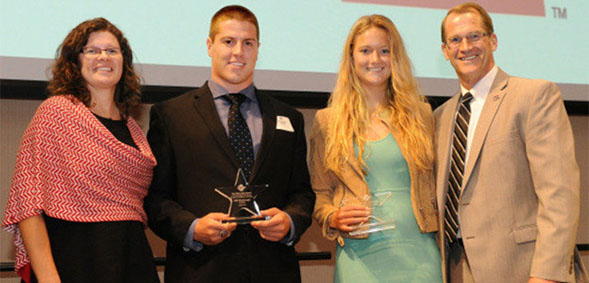 Kristin Buth and Jeff Overbaugh were named 2015 Student-Athletes of the Year.