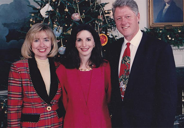 Professor Salsitz with Hillary and Bill Clinton.