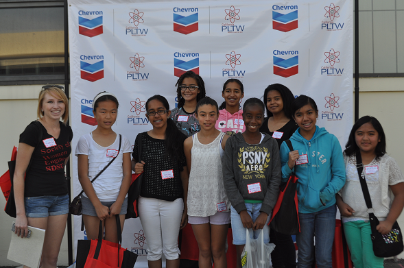 Participants at the Project Lead The Way Girl's Day Out in 2015.