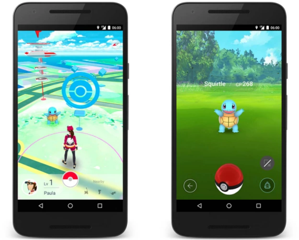 In Pokmon GO, players see an augmented reality version of the real world through their phones. (Credit: IGDB.com press kit)