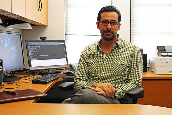 Aaron Elkins graduated from SDSU in 2003 with a bachelor's degree in information system technology. (Photo: Christian Hicks)