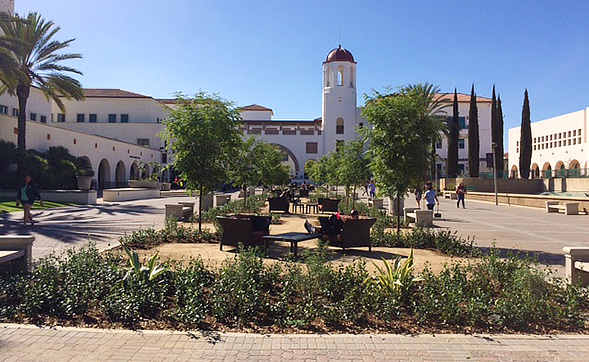 The Centennial Landscape Project added trees, outdoor furniture and more drought-tolerant plants.