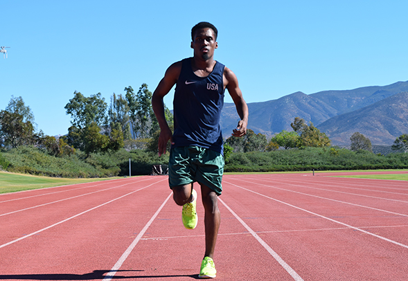 Ahkeel Whitehead competed on the U.S. Paralympics mens track and field team at the 2016 Paralympic Games in Rio de Janiero in September. (Credit: SDSU Student Affairs Communications)