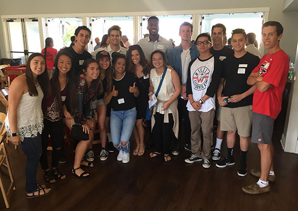 More than 100 incoming Aztecs and their parents gathered for the Orange County Regional Council's freshmen sendoff. (Photo: Dion Akers)