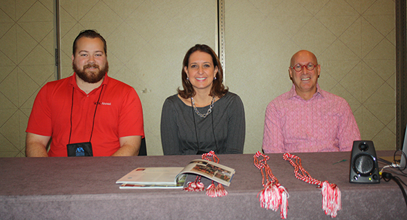Jonathan Cole (left), Tammy Blackburn and Todd Summer presented at the CSUs Auxiliary Organization Association earlier this month.