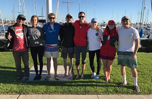 The Sailing Team at SDSU practices from 12 to 3 p.m. every Wednesday and Saturday at Southwestern Yacht Club. (Credit: Sailing Team)