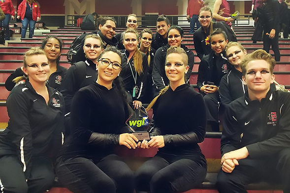 Aztec Winter Guard is the first four-year university in California to make the finals of the Winter Guard International World Championships. (Credit: Aztec Winter Guard)