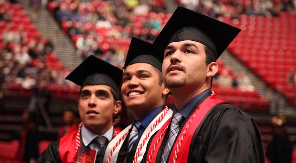 SDSU students at Commencement