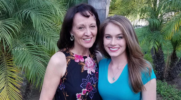 Allison Langley (right) with her mother, Jennifer Langley.