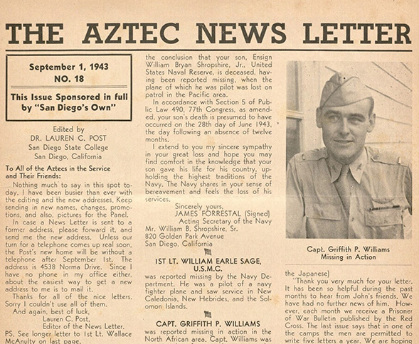 The Aztec News Letter from Sept. 1, 1943