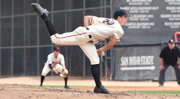 SDSU right-handed pitcher Garrett Hill was selected in the 26th round by the Detroit Tigers.