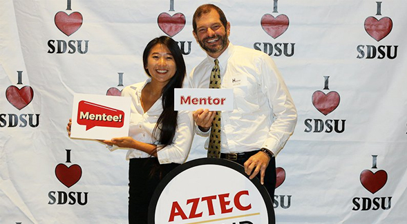 SDSU's Aztec Mentor Program connects students with alumni and professional volunteers.