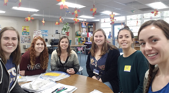 Teacher candidates at Casa de Oro Elementary School in Spring Valley
