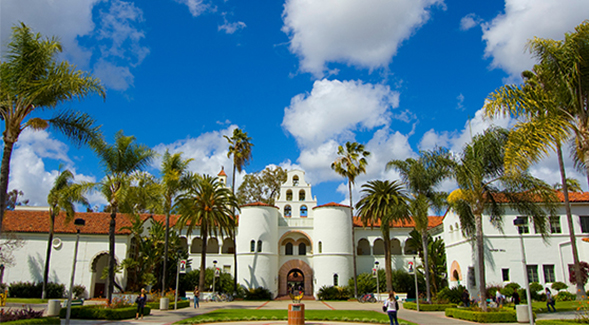 San Diego State University is partnering with Blackbaud, Inc., to adopt a state-of-the-art, one-stop scholarship matching system. Photo credit: Jeff Ernst.