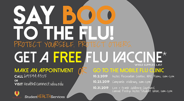 Flu vaccines are now available to all SDSU students at no cost.