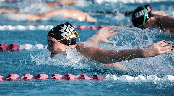 The Aztecs own all five of the conference's top relay times. (Photo: Colleen Humel/GoAztecs.com)