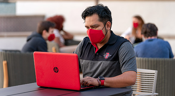 A facial covering mandate was issued for all those on campus.