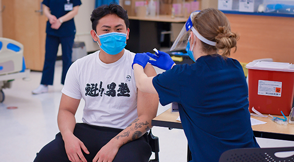 Individuals eligible to receive the COVID-19 vaccine in San Diego County may request an appointment through a new county-operated site opening at SDSU's Viejas Arena beginning March 23.
