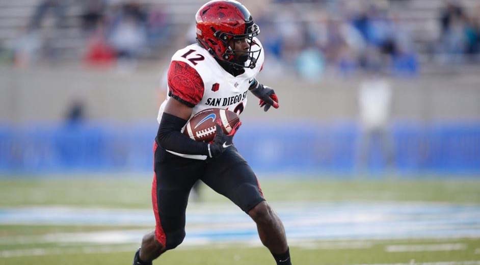 Aztecs cornerback Dallas Branch (above) recorded his first career interception in the first quarter of Saturday's 20-14 win at Air Force.