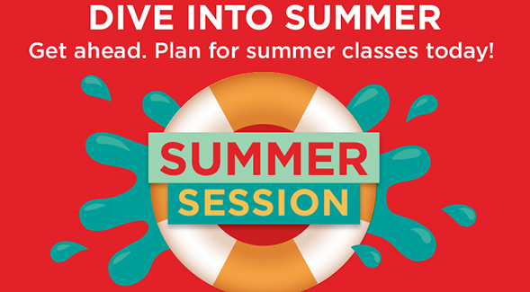 Summer session 2022 registration begins March 1. (Above: Summer session logo)