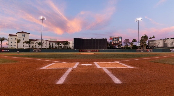 27 January 2022: San Diego State baseball pre-game ceremony at the Tony Gwynn Legacy Tournament .(Credit: Raymond Gorospe/San Diego State)