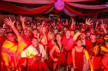 Crowd at a recent Red Dress Party San Diego