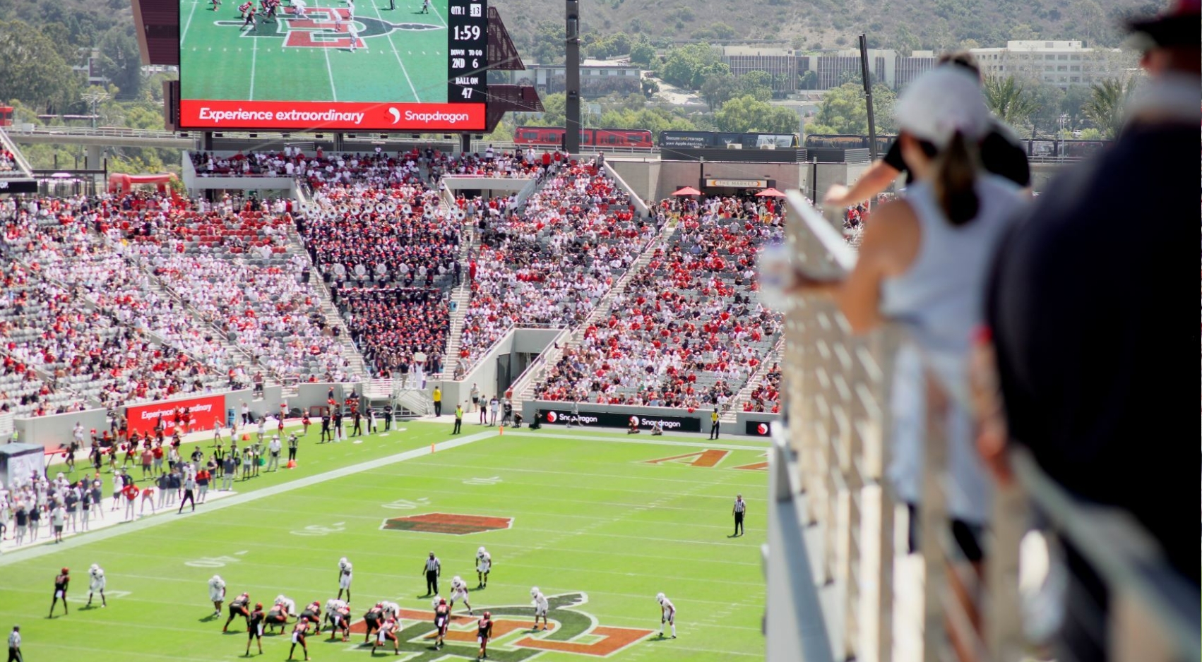Last Saturday's game was the first official athletic event at Snapdragon Stadium, a $310 million, 35,000-seat venue that SDSU now calls home. (SDSU)
