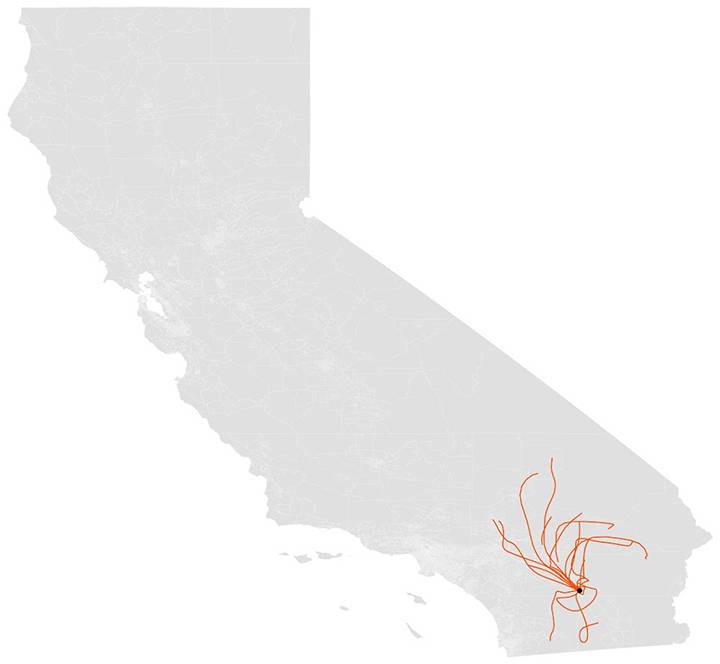 A map of California depicts arrows showing the trajectory of pollution from the Salton Sea.