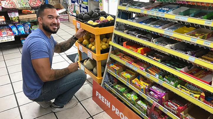 The BrightSide Produce program distributes fresh fruits and vegetables to small food stores and liquor stores in underserved communities.